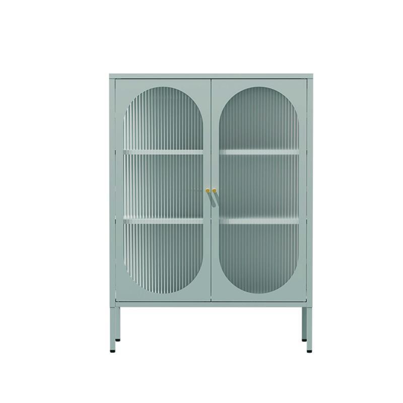 Buffet in metallo e vetro 2 ante 80 cm (2/7)