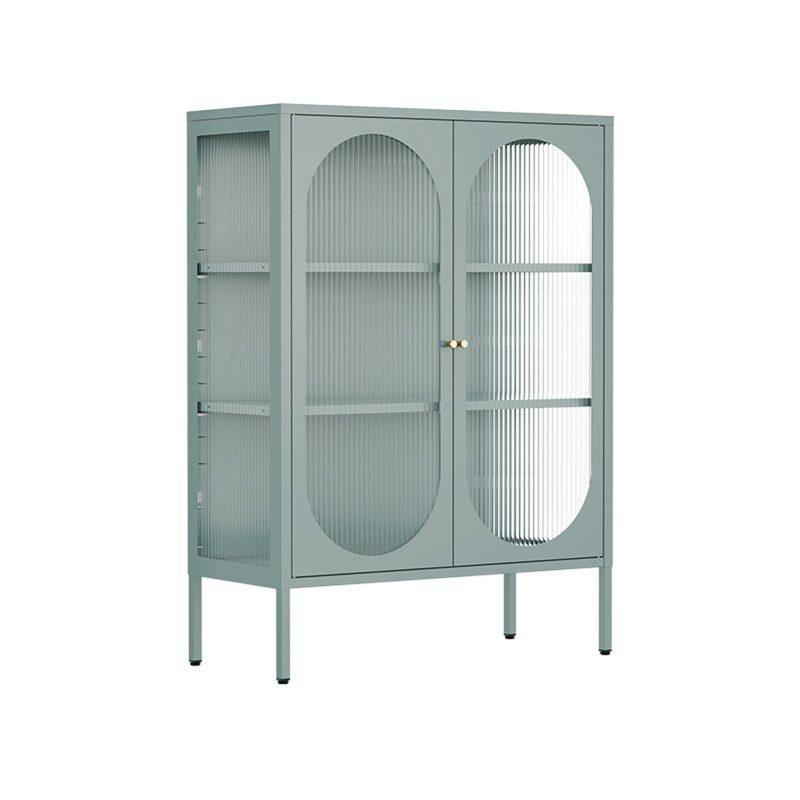 Buffet in metallo e vetro 2 ante 80 cm