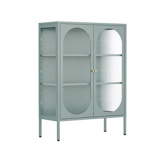 Buffet in metallo e vetro 2 ante 80 cm
