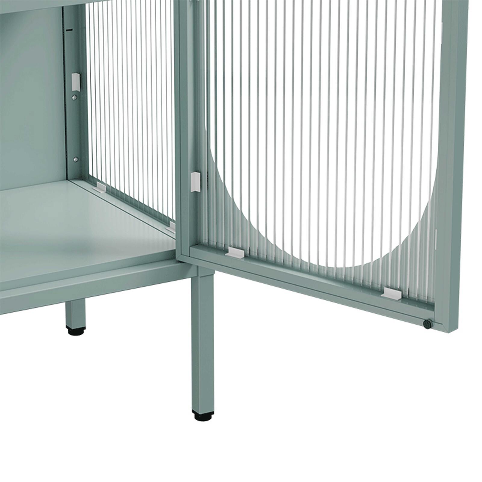 Buffet in metallo e vetro 2 ante 80 cm