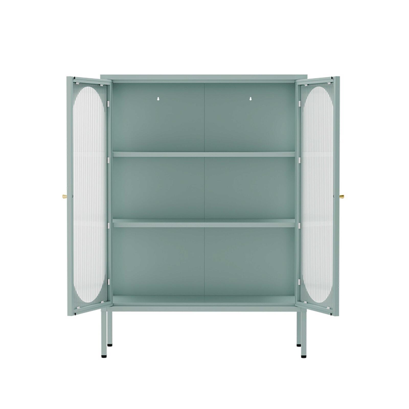 Buffet in metallo e vetro 2 ante 80 cm