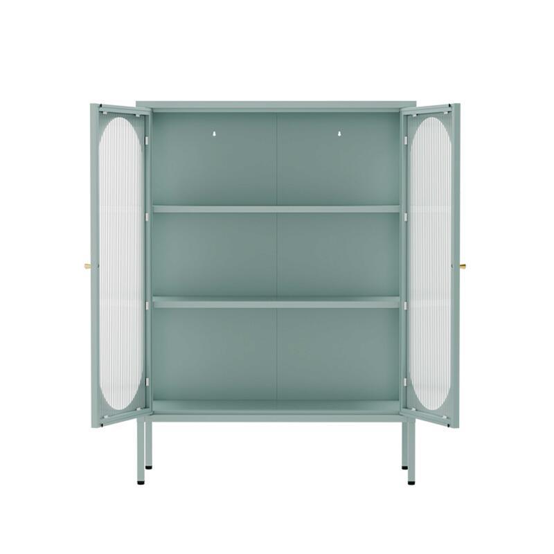 Buffet in metallo e vetro 2 ante 80 cm (3/7)