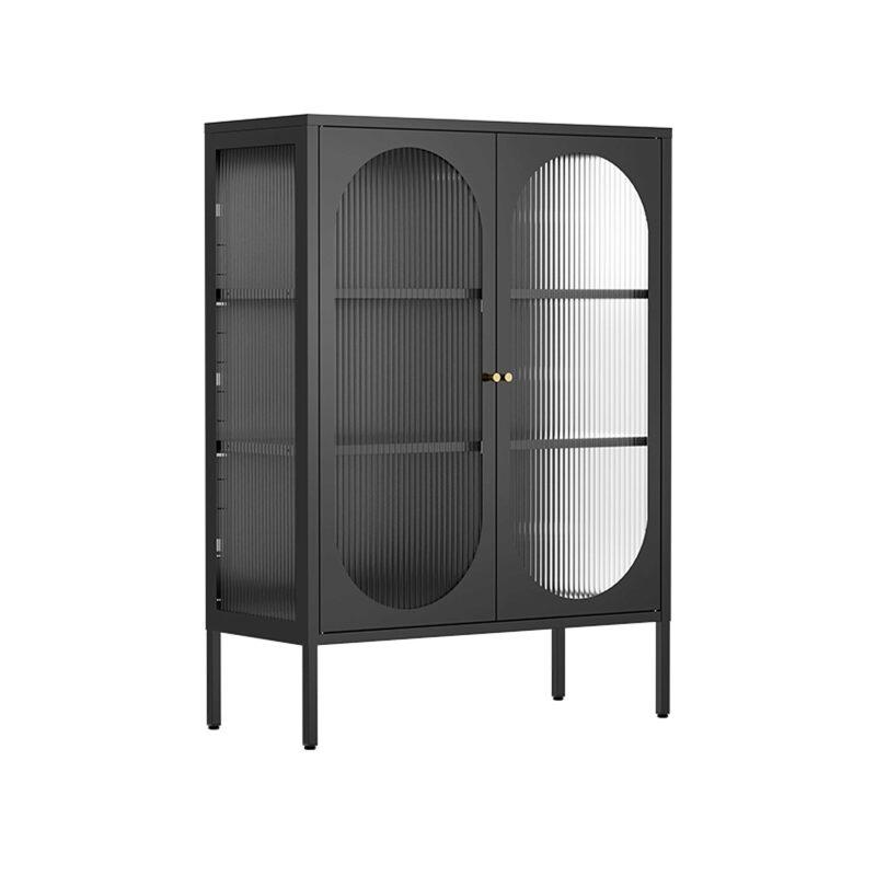 Buffet in metallo e vetro 2 ante 80 cm