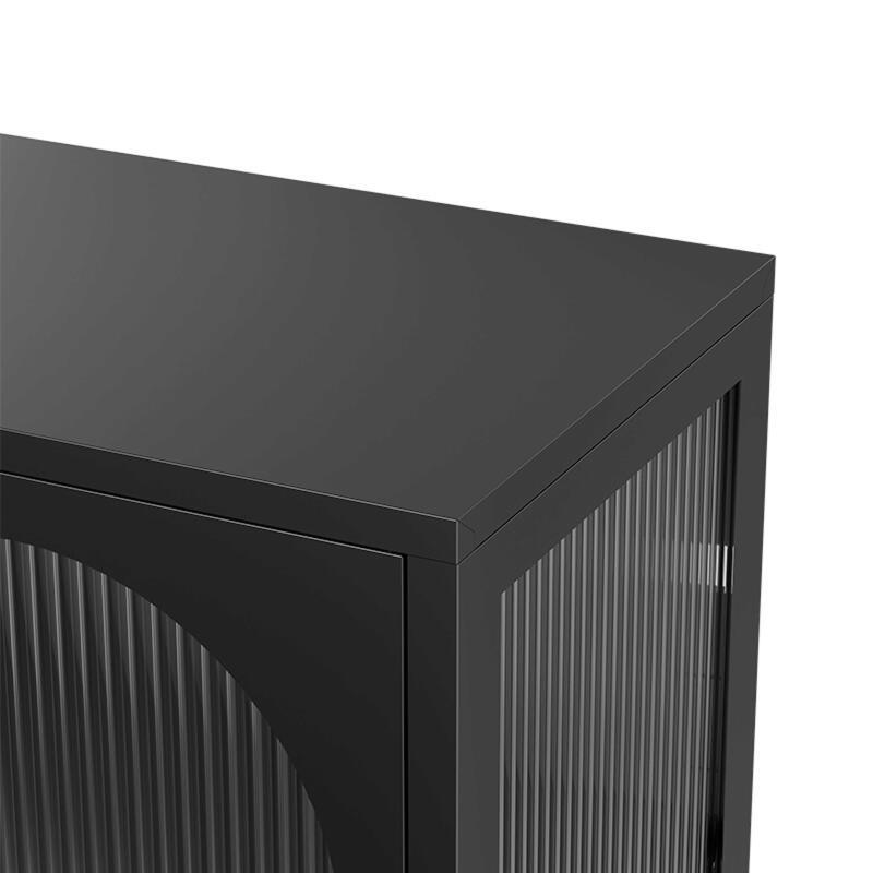 Buffet in metallo e vetro 2 ante 80 cm