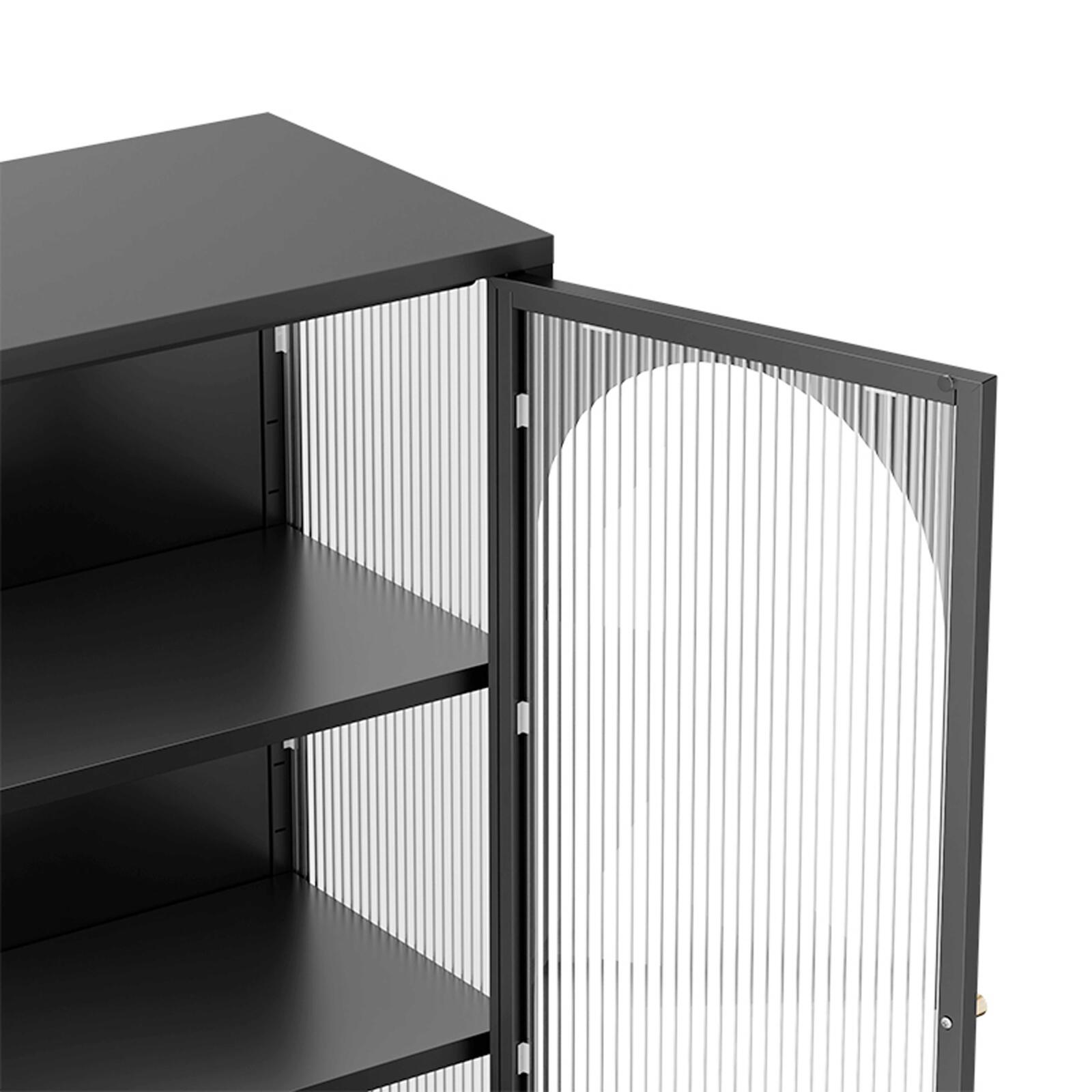 Buffet in metallo e vetro 2 ante 80 cm