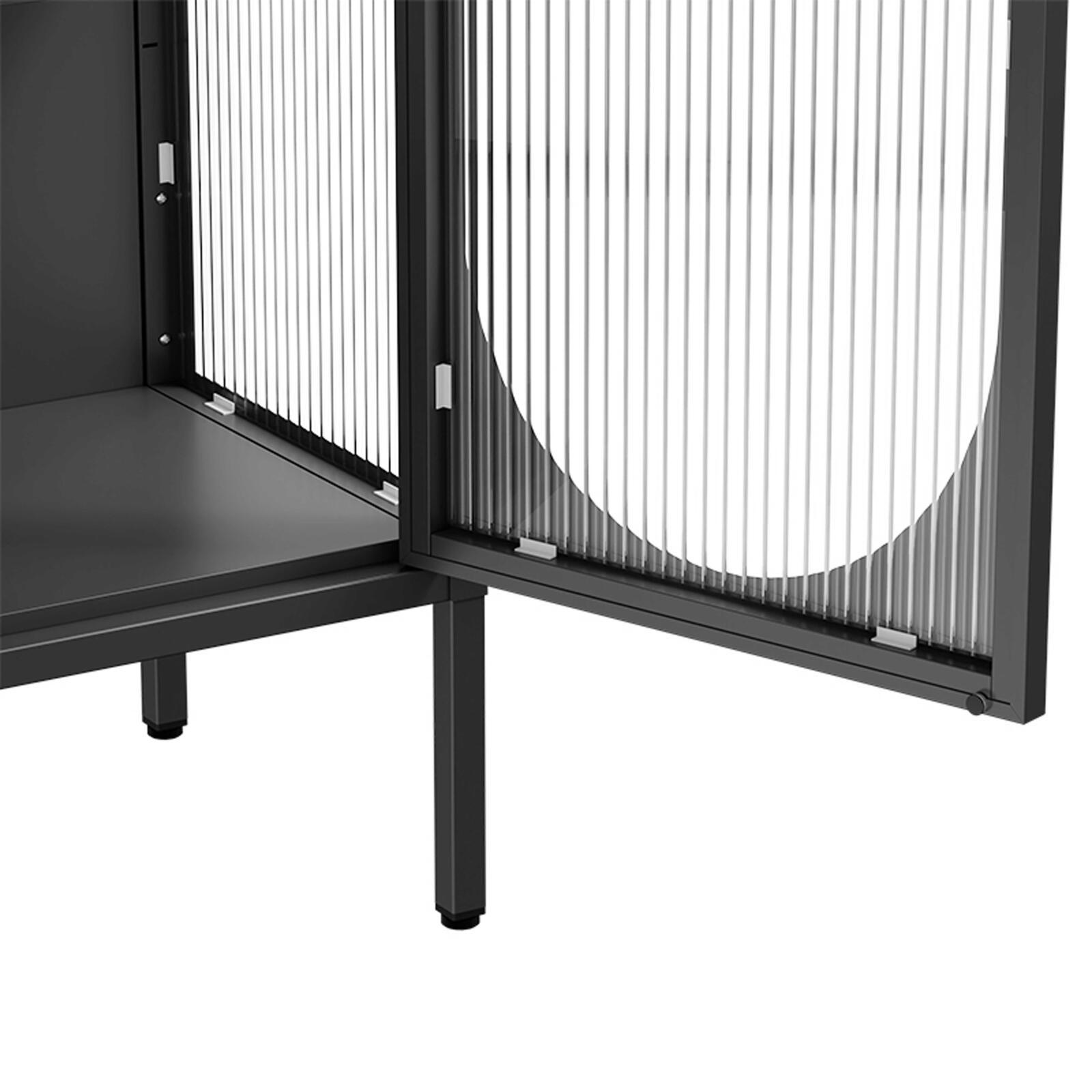 Buffet in metallo e vetro 2 ante 80 cm