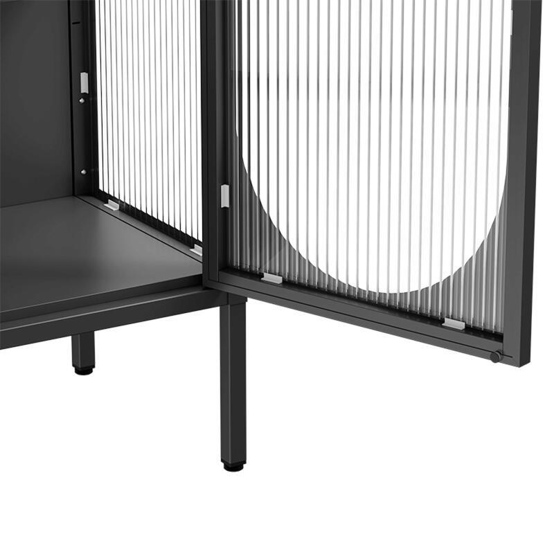 Buffet in metallo e vetro 2 ante 80 cm