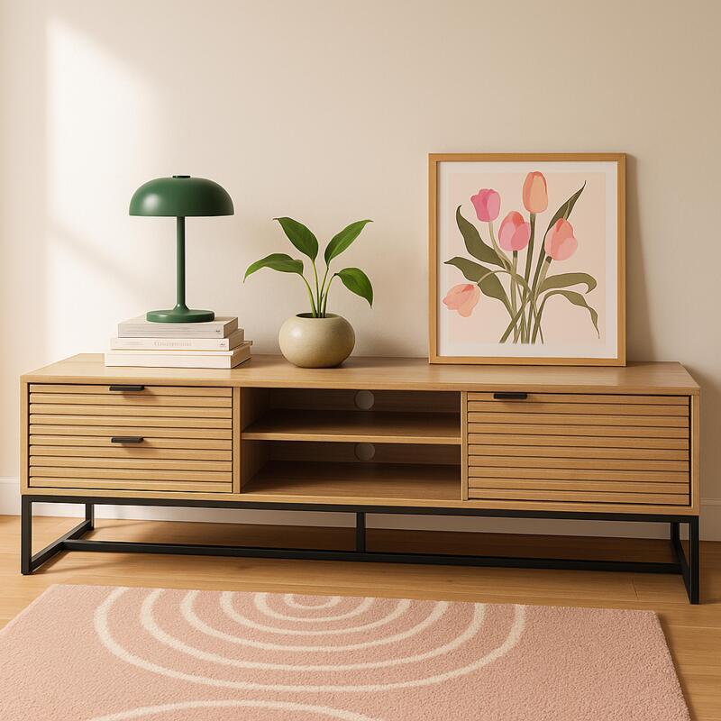 Mobile TV in MDF con decoro melaminico FSC® 150 cm