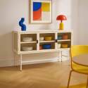 Buffet in metallo e vetro 3 ante 120 cm