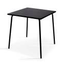 Tavolo da giardino quadrato in metallo per 4 persone 70x70 cm