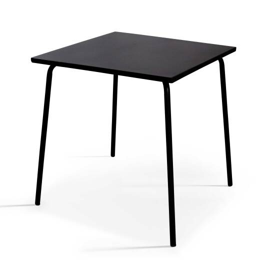 Tavolo da giardino quadrato in metallo per 4 persone 70x70 cm | Oviala