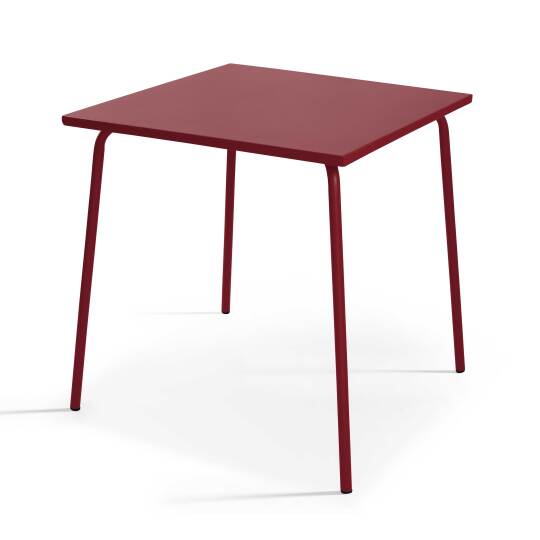 Tavolo da giardino quadrato in metallo per 4 persone 70x70 cm