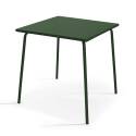 Tavolo da giardino quadrato in metallo per 4 persone 70x70 cm
