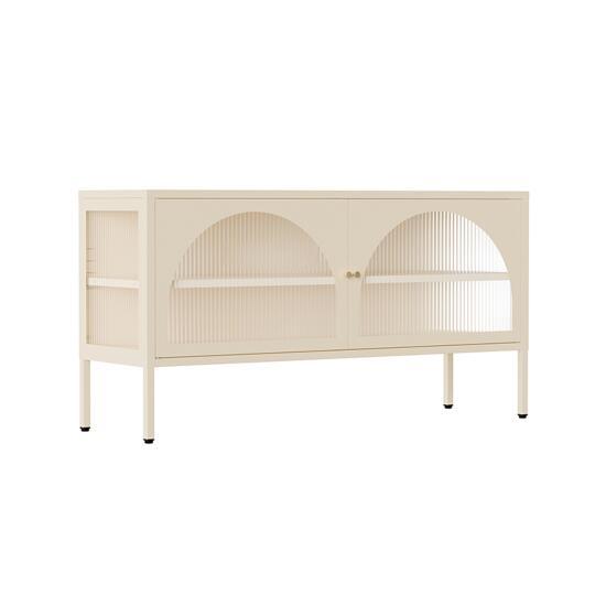 Mobile TV 115 cm in metallo stile moderno | Oviala