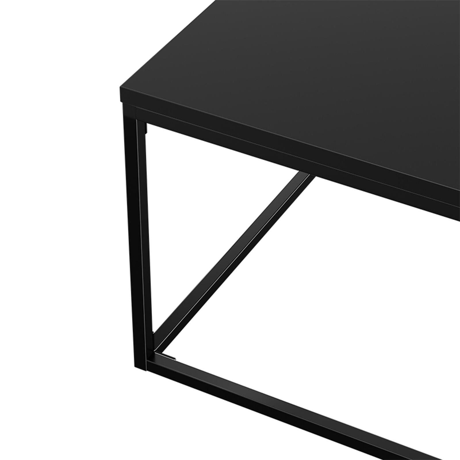 Tavolino da salotto in metallo quadrato 120x40 cm