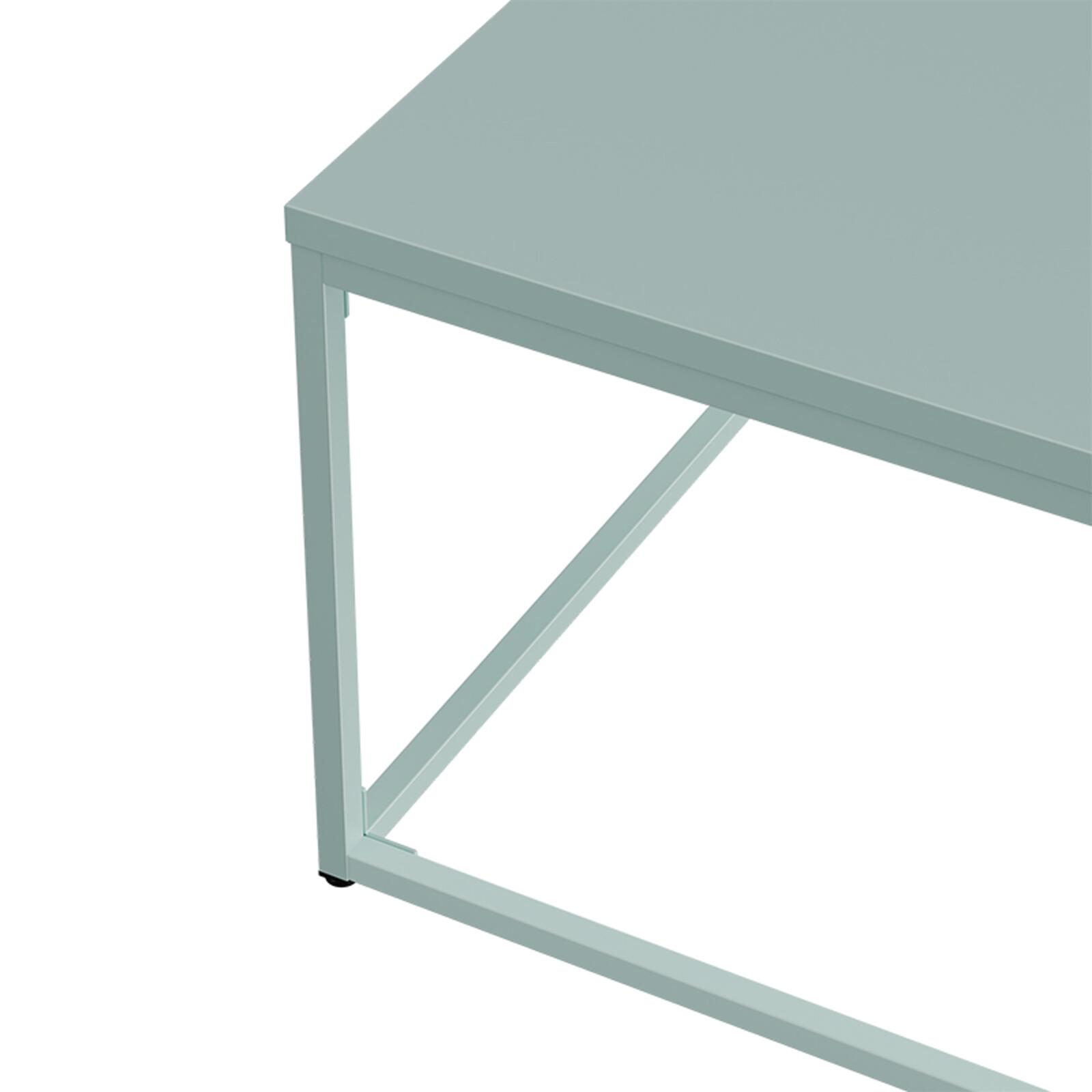 Tavolino da salotto in metallo quadrato 120x40 cm