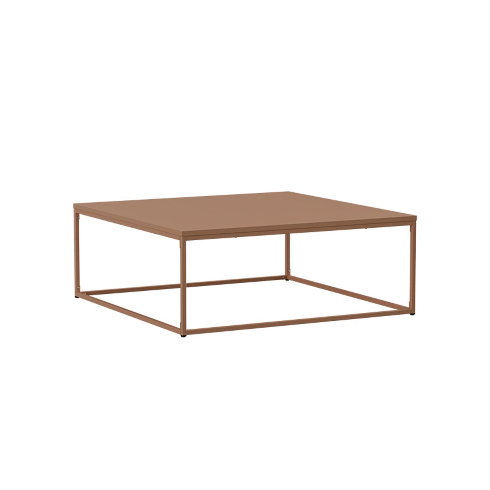 Tavolino da salotto in metallo quadrato 120x40 cm