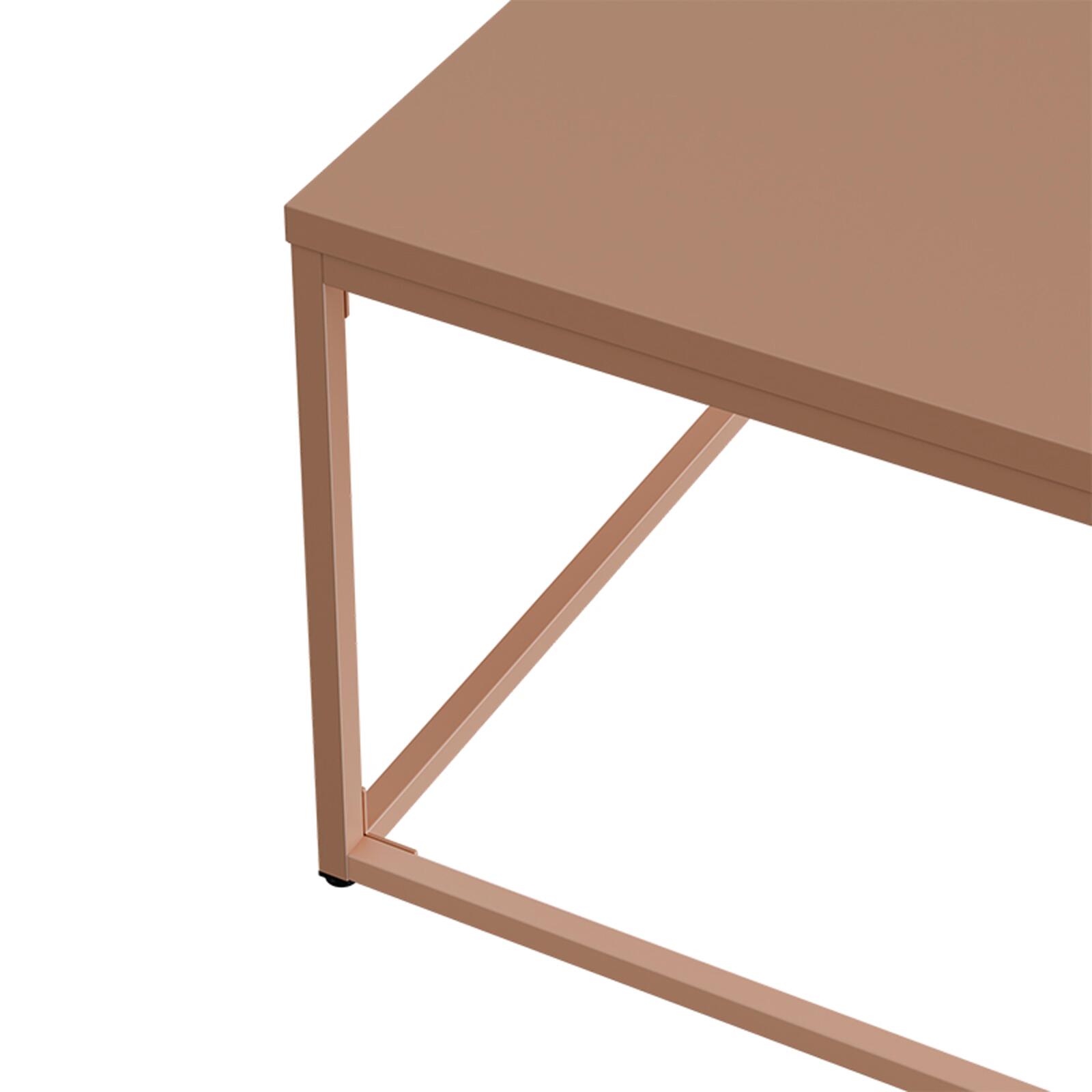 Tavolino da salotto in metallo quadrato 120x40 cm