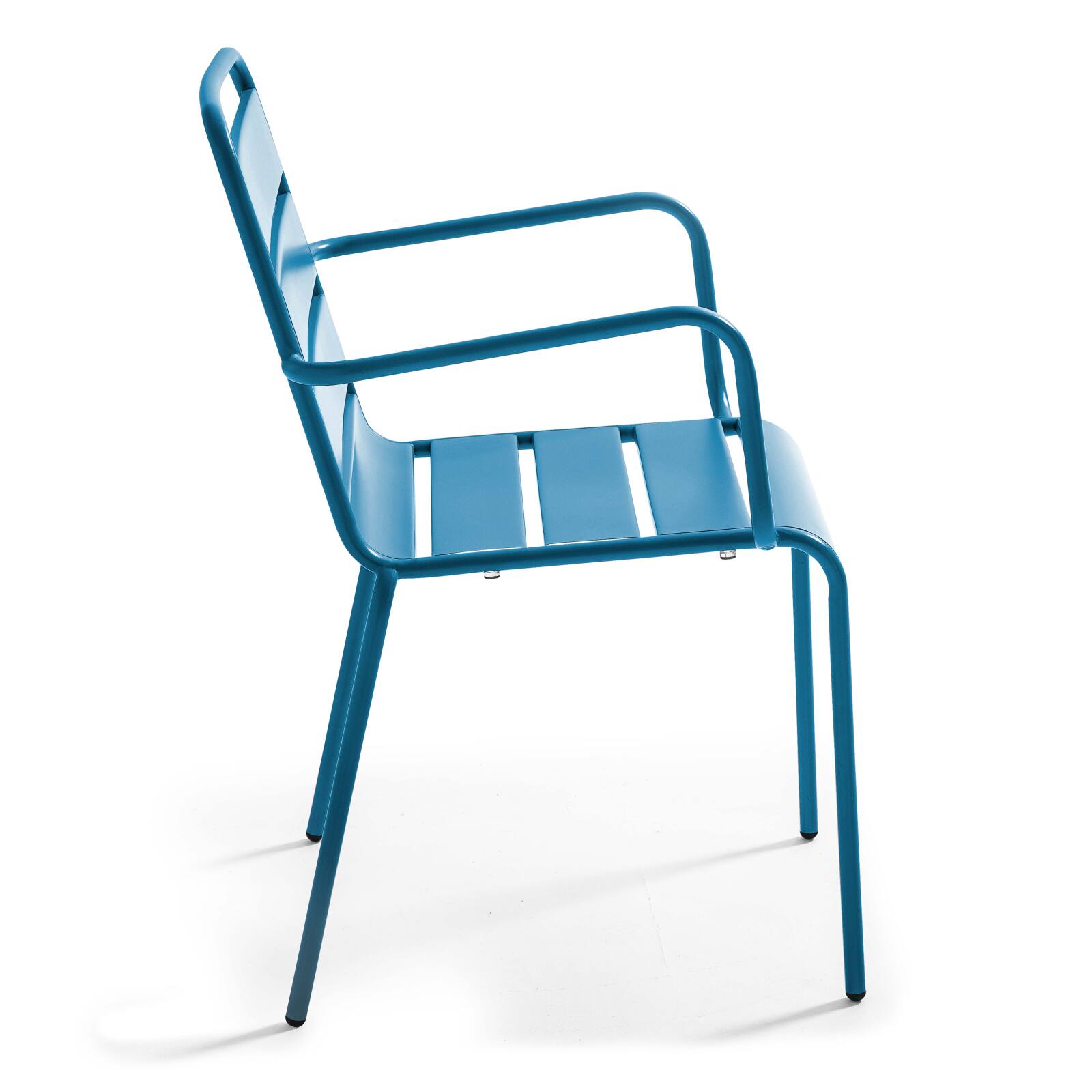 Set tavolo quadrato (70 x 70 x 72 cm) e 4 sedie con braccioli