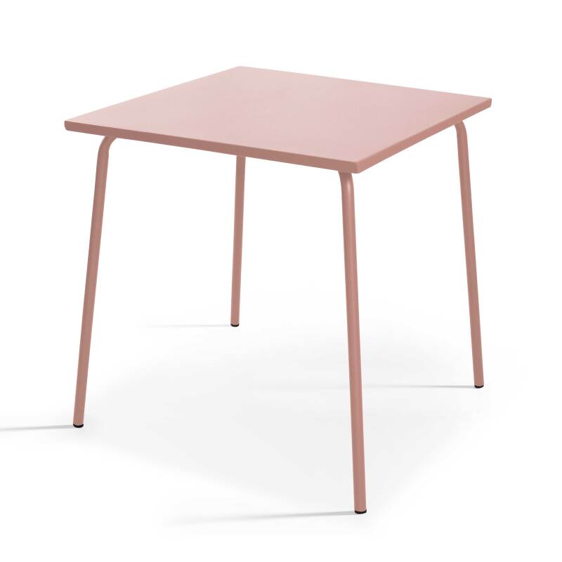 Tavolo da giardino bistrot quadrato in metallo 70x70 cm e 2 sedie