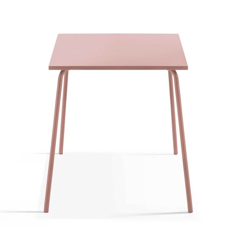 Tavolo da giardino bistrot quadrato in metallo 70x70 cm e 2 sedie (2/8)
