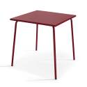 Tavolo da giardino bistrot quadrato in metallo 70x70 cm e 2 sedie