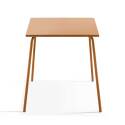 Tavolo da giardino quadrato in metallo 70x70 cm e 4 sedie con braccioli