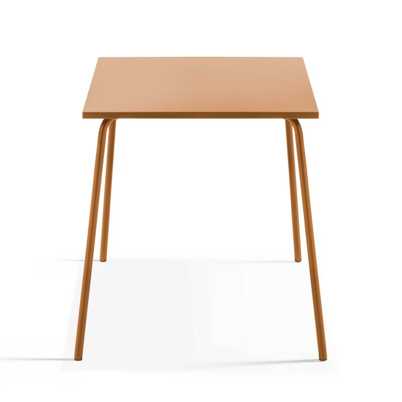 Tavolo da giardino quadrato in metallo 70x70 cm e 4 sedie