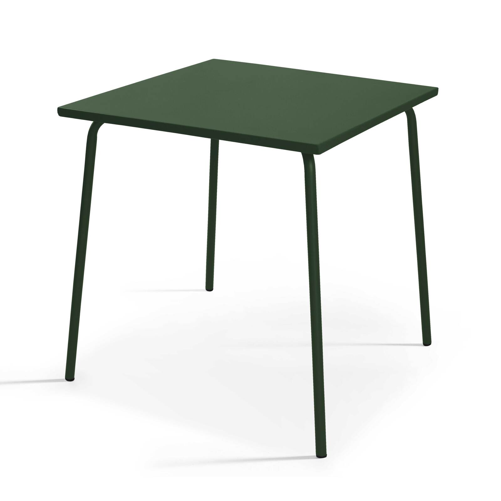 Tavolo da giardino quadrato in metallo 70x70 cm e 4 sedie