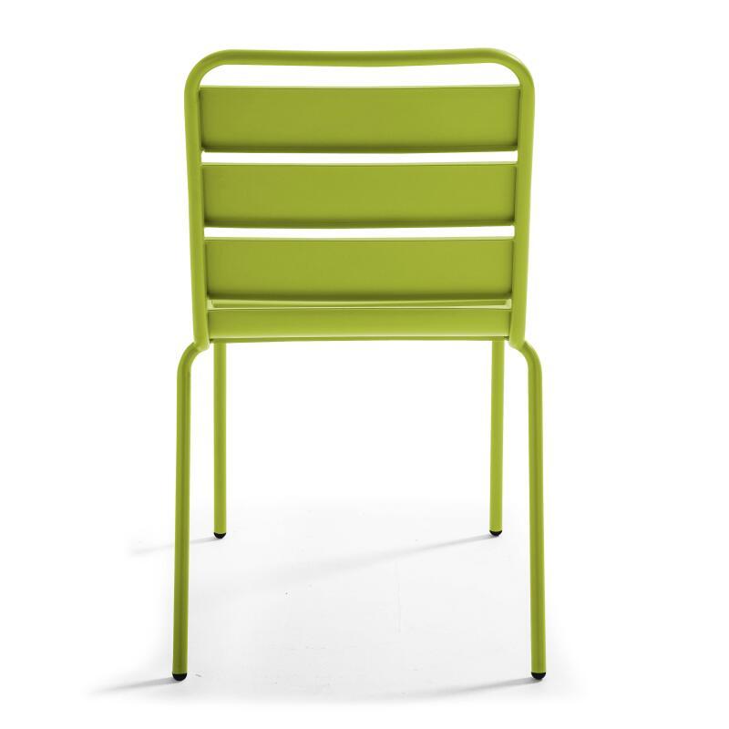 Tavolo da giardino rettangolare 180 x 90 cm e 6 sedie in metallo