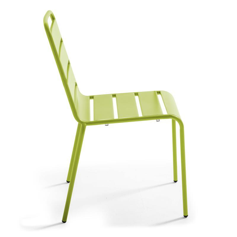 Tavolo da giardino rettangolare 180 x 90 cm e 6 sedie in metallo