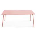Tavolo da giardino rettangolare 180 x 90 cm e 6 sedie in metallo