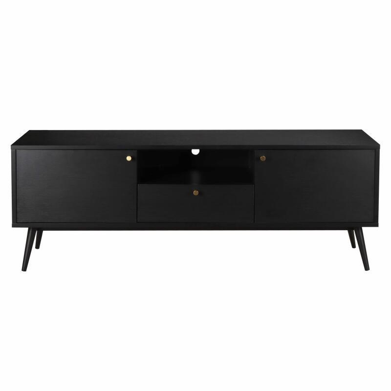 Mobile TV effetto legno chiaro e bianco da 150 cm scandinavo