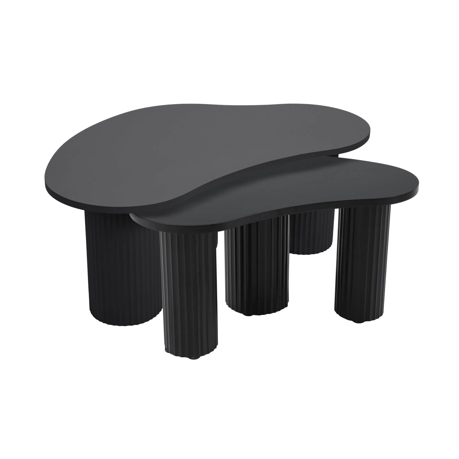 Tavolini estraibili di design forma organica 42x70 cm e 60x100 cm Tavolini estraibili di design forma organica 42x70 cm e 60x100 cm