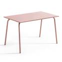 Tavolo da giardino in metallo per 6 persone 120x70 cm