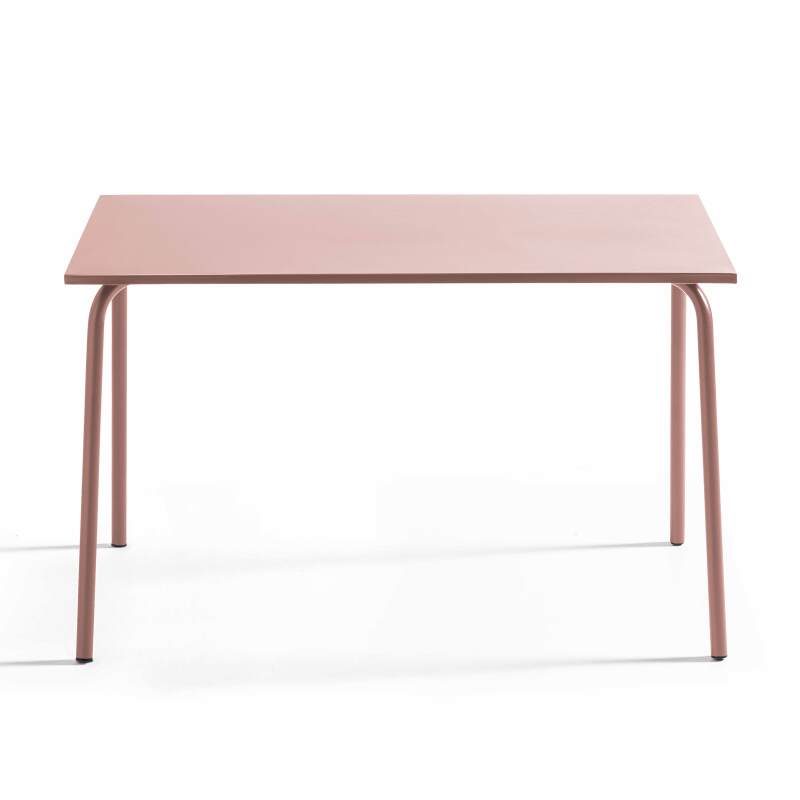 Tavolo da giardino in metallo per 6 persone 120x70 cm