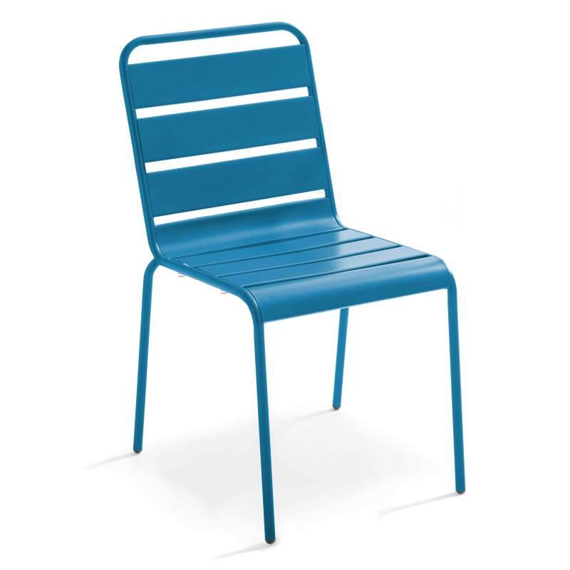 Tavolo da giardino rettangolare 180 x 90 cm e 6 sedie in metallo (5/7)