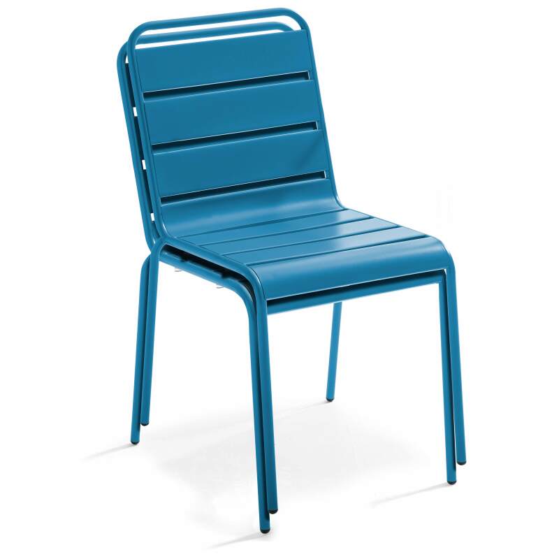 Tavolo da giardino rettangolare 180 x 90 cm e 6 sedie in metallo (6/7)