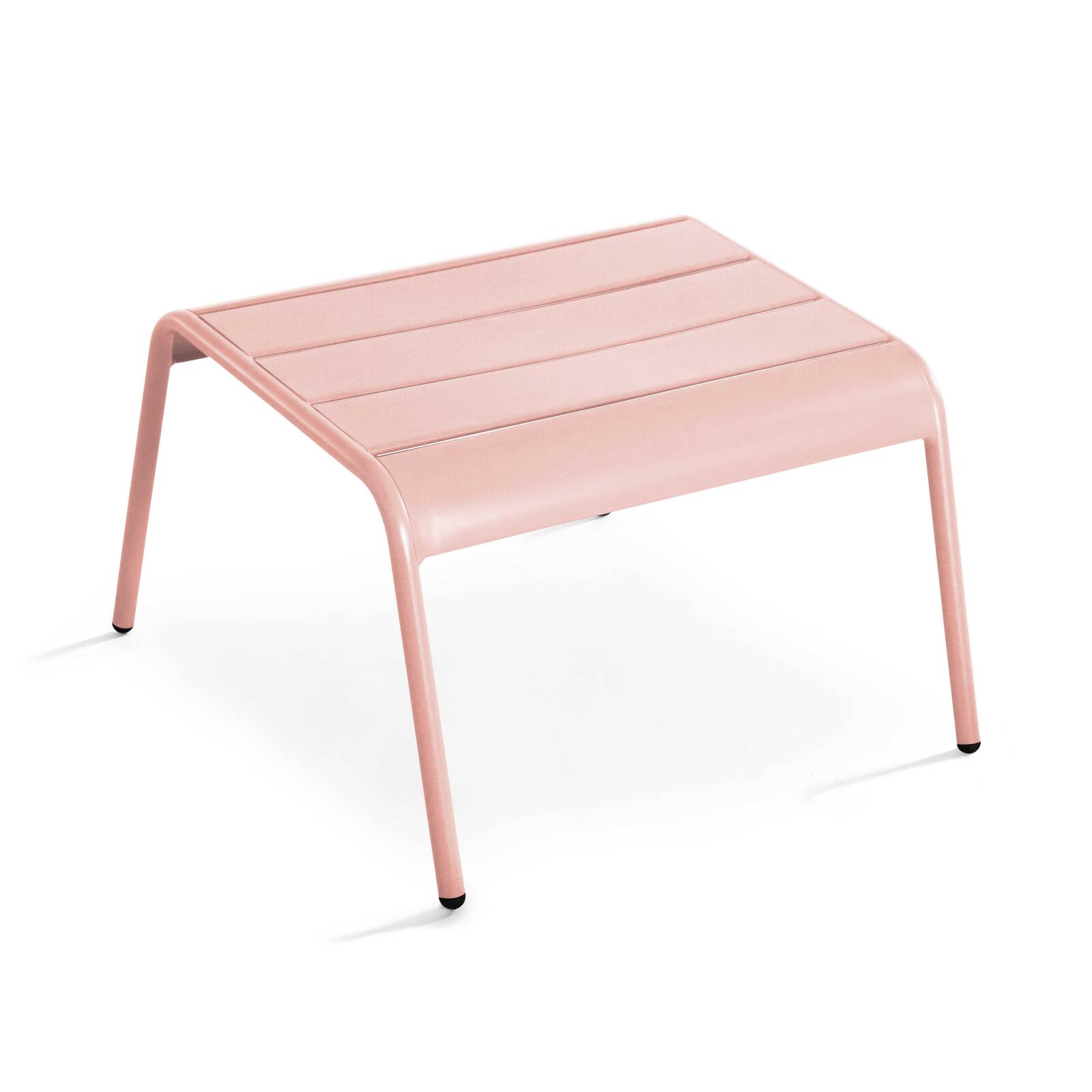 Set di 2 sedie sdraio basse in metallo con poggiapiedi