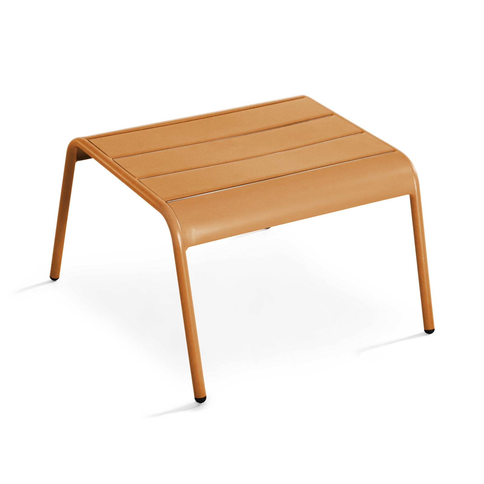 Set di 2 sedie sdraio basse in metallo con poggiapiedi