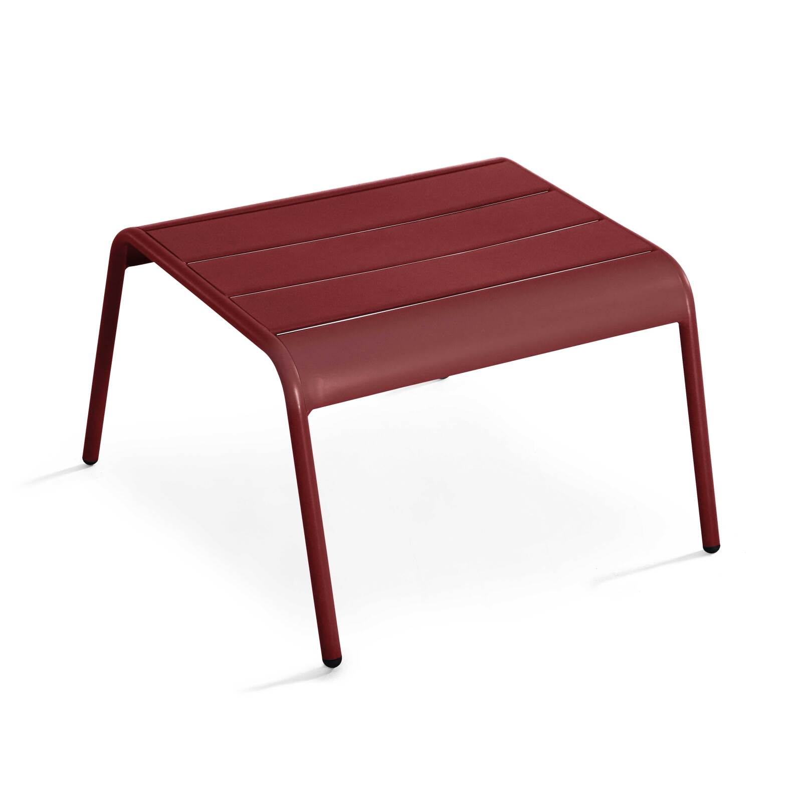 Set di 2 sedie sdraio basse in metallo con poggiapiedi Set di 2 sedie sdraio basse in metallo con poggiapiedi