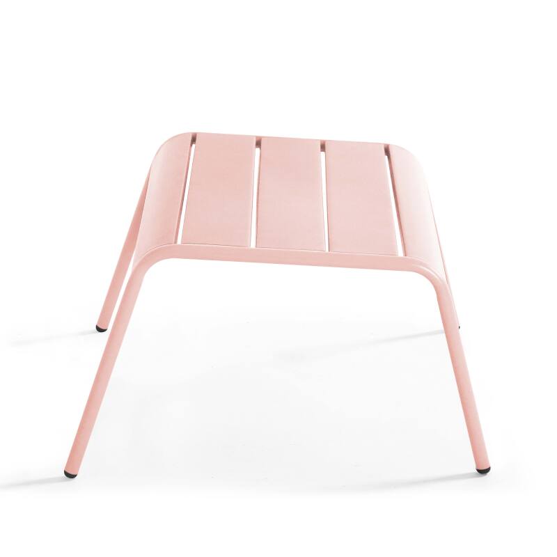 Set di 2 sedie sdraio basse in metallo con poggiapiedi (6/7)