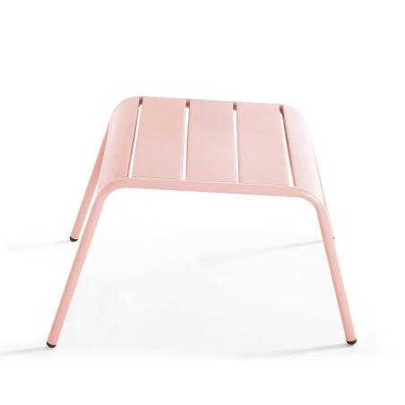 Set di 2 sedie sdraio basse in metallo con poggiapiedi (6/7)