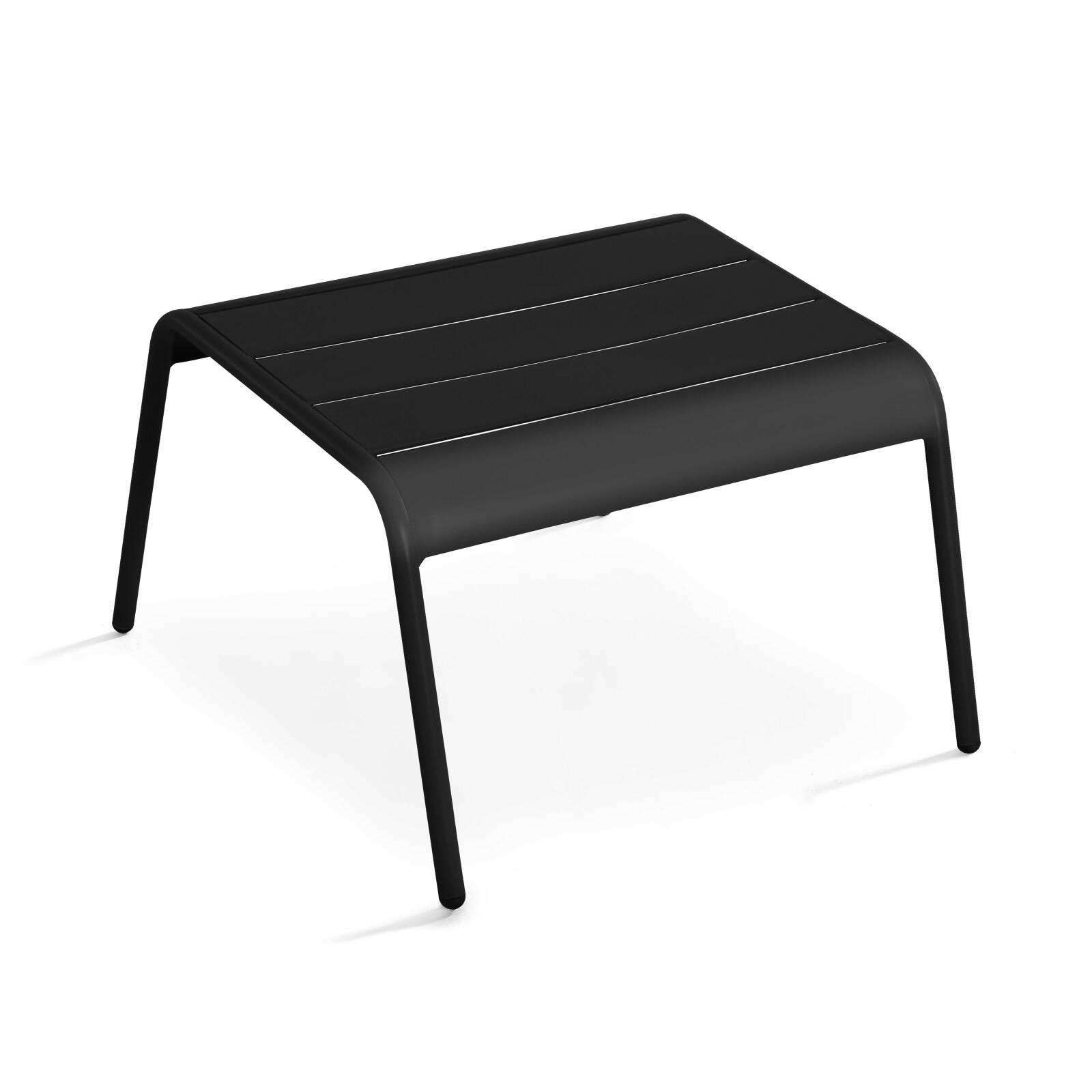 Set di 2 sedie sdraio basse in metallo con poggiapiedi