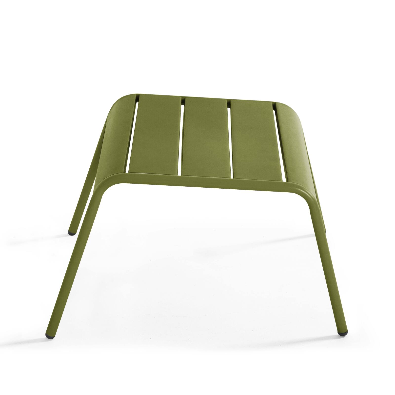 Set di 2 sedie sdraio basse in metallo con poggiapiedi