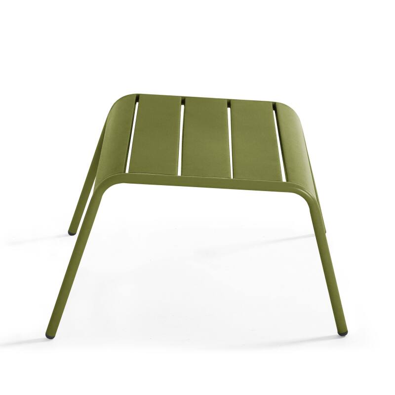 Set di 2 sedie sdraio basse in metallo con poggiapiedi (6/7)