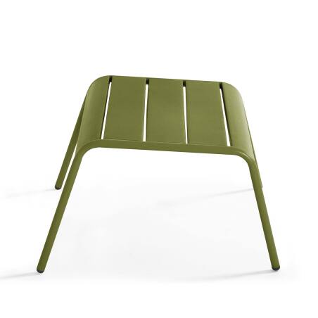 Set di 2 sedie sdraio basse in metallo con poggiapiedi (6/7)