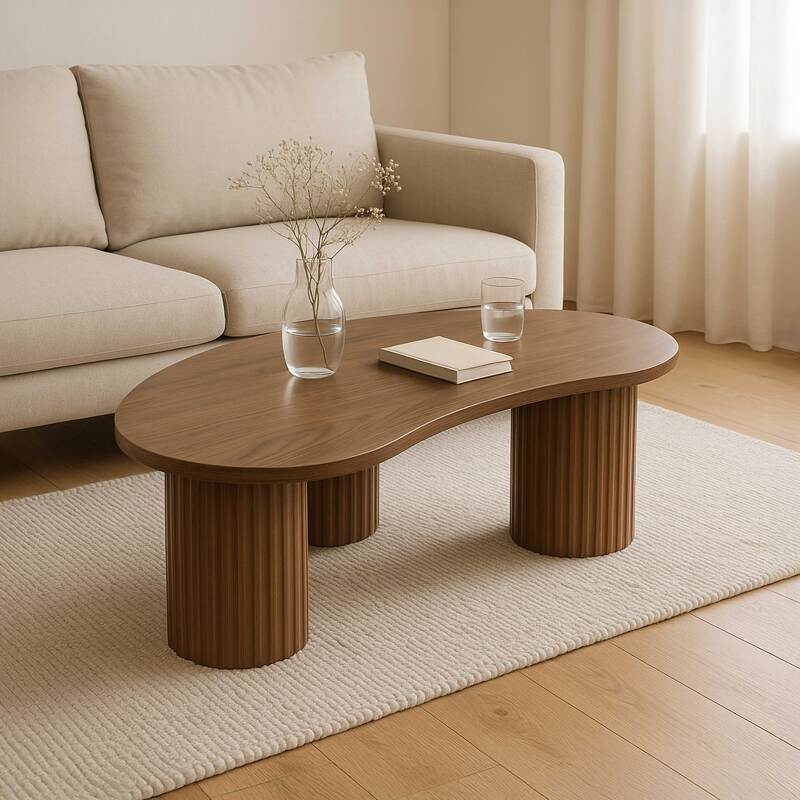 Tavolino da salotto di design forma organica 100x60 cm