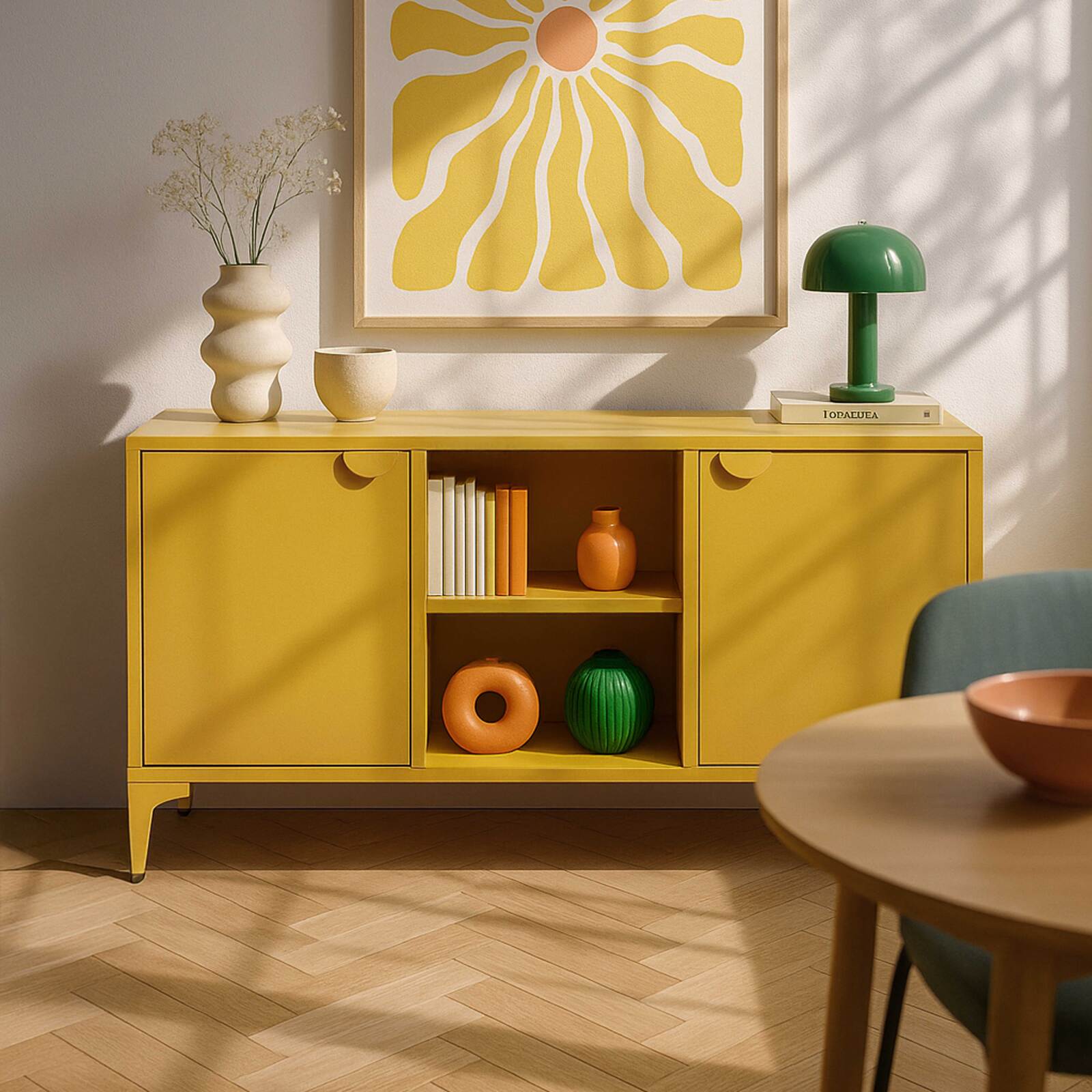 Buffet in metallo, 2 ante, 120 cm