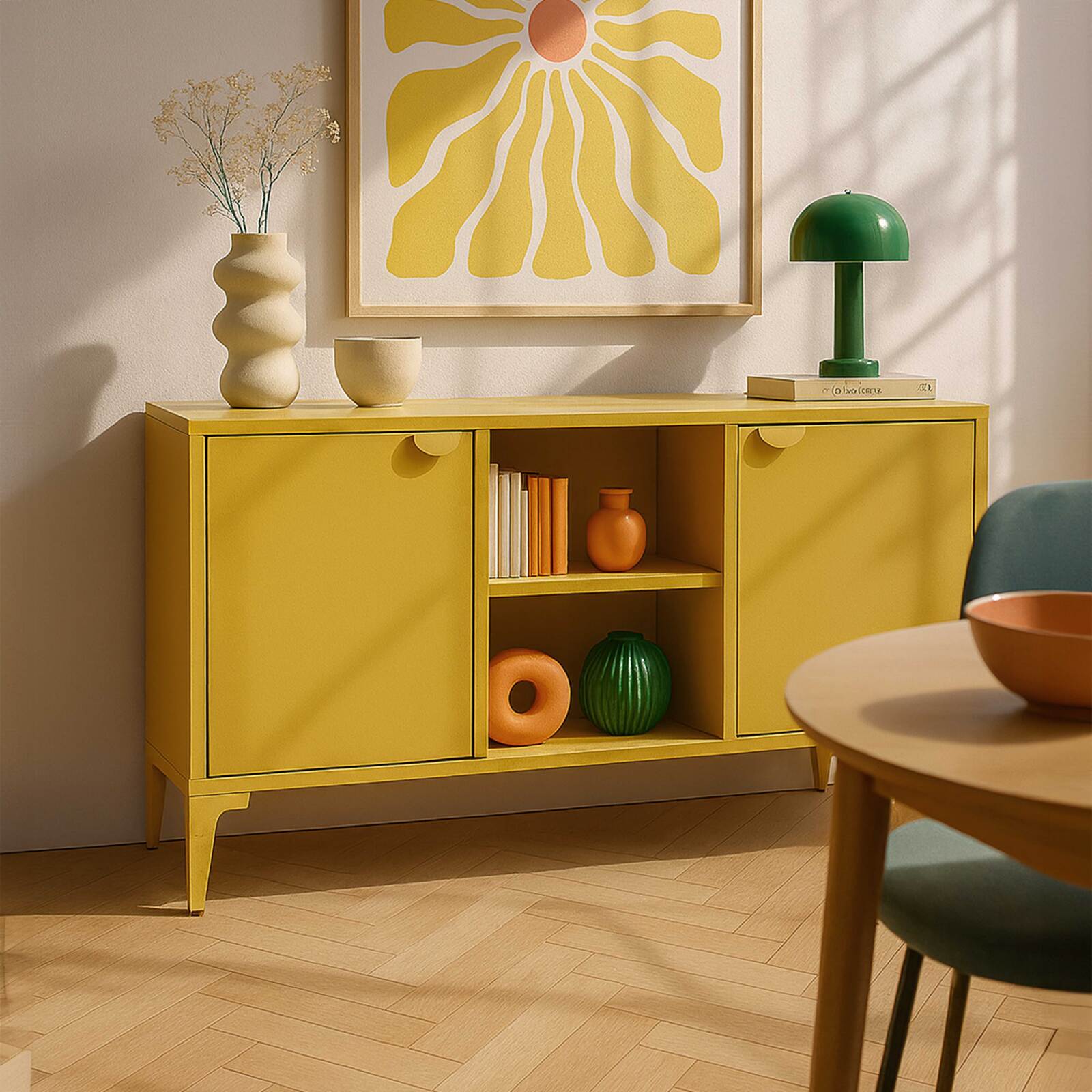 Buffet in metallo, 2 ante, 120 cm